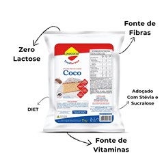BOLO LOWCUCAR ZERO SABOR COCO 1KG