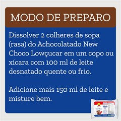 ACHOCOLATADO NEW CHOCO LOWCUCAR REFIL 500G