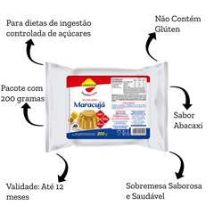 GELATINA LOWCUCAR SABOR MARACUJA REFIL 200G