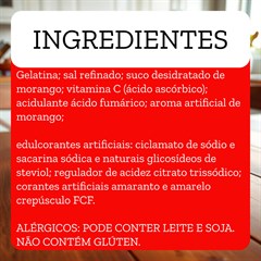GELATINA LOWCUCAR SABOR MORANGO REFIL 200G