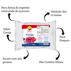 GELATINA LOWCUCAR SABOR CEREJA REFIL 200G