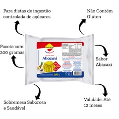 GELATINA LOWCUCAR SABOR ABACAXI REFIL 200G