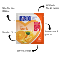 DISPLAY REFRESCO MAGRO  DIET LARANJA 15X8G