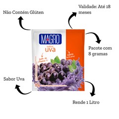 DISPLAY REFRESCO MAGRO  DIET UVA 15X8G