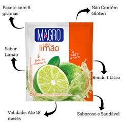DISPLAY REFRESCO MAGRO  DIET LIMAO 15X8G