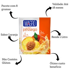DISPLAY REFRESCO MAGRO  DIET PESSEGO 15X8G