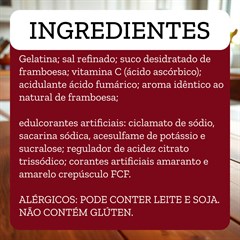 GELATINA LOWCUCAR SABOR FRAMBOESA REFIL 200G