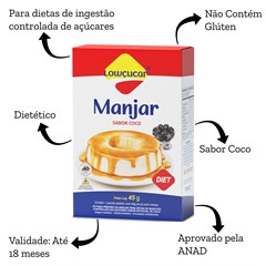 MANJAR LOWCUCAR SABOR COCO ZERO ACUCARES 45G