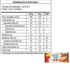 WAFER ZERO ACUCAR LOW CHOCOLATE E AVELA 115G
