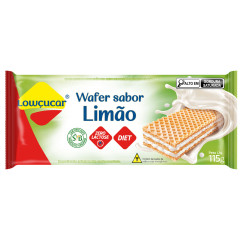 WAFER LOWCUCAR ZERO ACUCARES SABOR LIMAO 115G