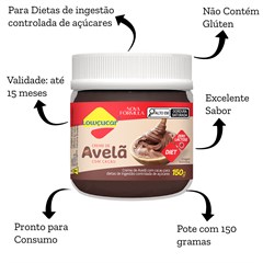 CREME DE AVELA C/ CACAU ZERO LOWCUCAR PT 150G