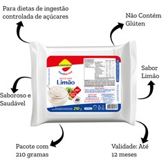 MOUSSE LOWCUCAR ZERO ACUCARES SABOR LIMAO 210G