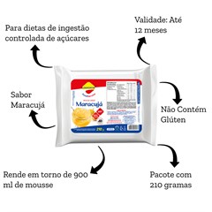 MOUSSE LOWCUCAR ZERO ACUCARES SABOR MARACUJA 210G