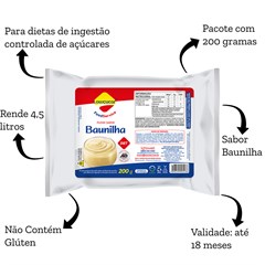 PUDIM LOWCUCAR ZERO ACUCARES SABOR BAUNILHA 200G