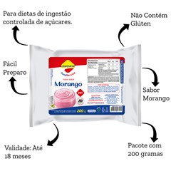 PO PREP. PUDIM MORANGO FOOD SERVICE 200G