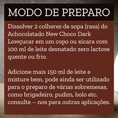ACHOCOLATADO NEW CHOCO DARK LOWCUCAR 210G