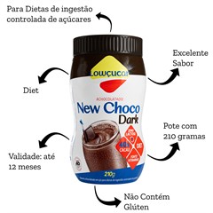 ACHOCOLATADO NEW CHOCO DARK LOWCUCAR 210G