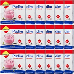 PO P/ PREP. PUDIM  MORANGO CARTUCHO 25G