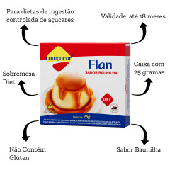 FLAN LOWCUCAR BAUNILHA 25G