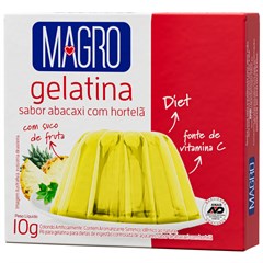 GELATINA MAGRO C/ SUCRALOSE ABACAXI C/ HORTELA 10G