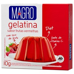 GELATINA MAGRO C/ SUCRALOSE FRUTAS VERMELHAS 10G