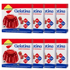 GELATINA LOWCUCAR SABOR MORANGO 10G