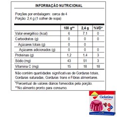 GELATINA LOWCUCAR SABOR CEREJA 10G