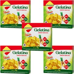 GELATINA LOWCUCAR PLUS COM STEVIA ABACAXI 10G