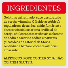 GELATINA LOWCUCAR PLUS COM STEVIA SABOR CEREJA 10G