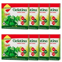 GELATINA LOWCUCAR PLUS COM STEVIA SABOR LIMAO 10G