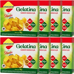 GELATINA LOWCUCAR PLUS COM STEVIA MARACUJA 10G