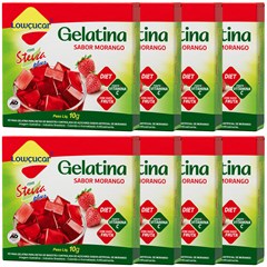 GELATINA LOWCUCAR PLUS COM STEVIA MORANGO 10G