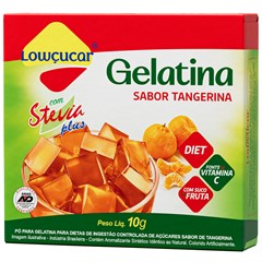 GELATINA LOWCUCAR PLUS COM STEVIA TANGERINA 10G