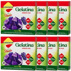 GELATINA LOWCUCAR PLUS COM STEVIA UVA 10G