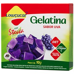 GELATINA LOWCUCAR PLUS COM STEVIA UVA 10G