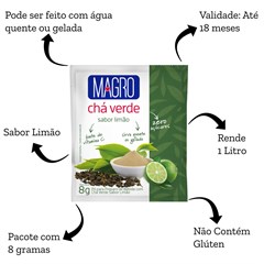 DISPLAY CHA VERDE MAGRO LIMAO 15X8G A