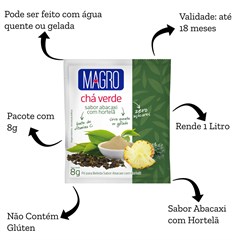 DISPLAY CHA VERDE MAGRO ABACAXI C/ HORTELA 15X8G A