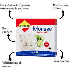 MOUSSE LOWCUCAR ZERO ACUCARES SABOR LIMAO 25G