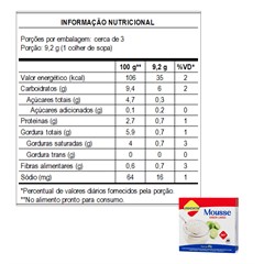 MOUSSE LOWCUCAR ZERO ACUCARES SABOR LIMAO 25G