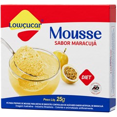 MOUSSE LOWCUCAR ZERO ACUCARES SABOR MARACUJA 25G