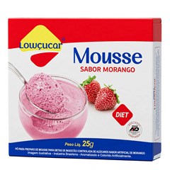 MOUSSE LOWCUCAR ZERO ACUCARES SABOR MORANGO 25G