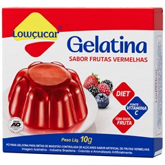 GELATINA LOWCUCAR SABOR FRUTAS VERMELHAS 10G