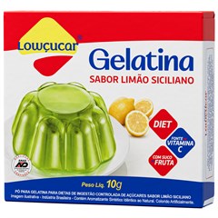 GELATINA LOWCUCAR SABOR LIMAO SICILIANO 10G