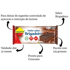 WAFER LOWCUCAR ZERO ACUCARES SABOR BRIGADEIRO 115G