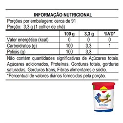 ERITRITOL ADOCANTE NATURAL EM PO LOWCUCAR 300G