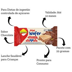 DISPLAY MINI WAFER CHOCOLATE  ZERO ACUCAR LOWCUCAR