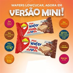 DISPLAY MINI WAFER CHOCOLATE  ZERO ACUCAR LOWCUCAR