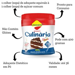 ADOCANTE CULINARIO LOWCUCAR COM STEVIA POTE 400G