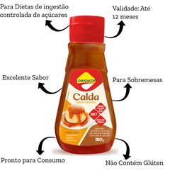 CALDA SABOR CARAMELO ZERO ADICAO DE ACUCARES 180G