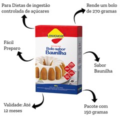 MISTURA PARA BOLO SABOR BAUNILHA 150G